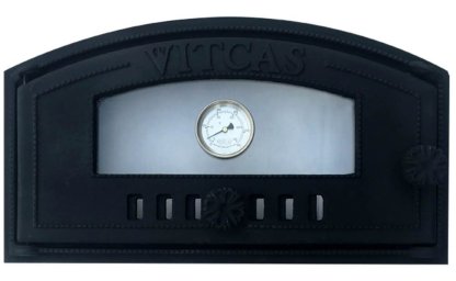 Tiled cooker door provides access to the cooker